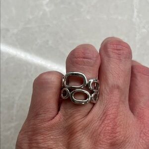 Lia Sophia Silver Skull Ring
